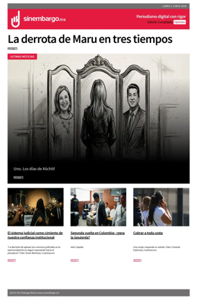 Cover of Sin Embargo Opinion