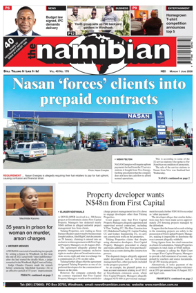 Cover of The Namibian