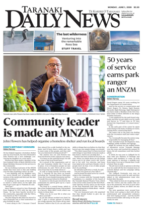 Cover of Taranaki Daily News
