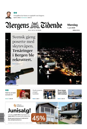 Cover of Bergens Tidende