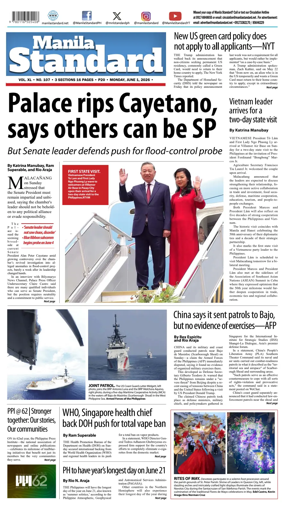 Cover of Manila Standard