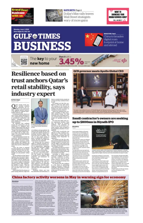 Cover of Gulf Times Business