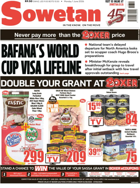 Cover of Sowetan