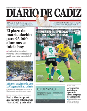 Cover of Diario de Cadiz