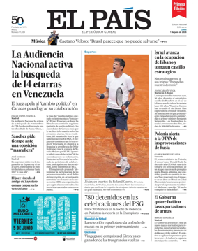 Cover of EL PAIS primera edicion