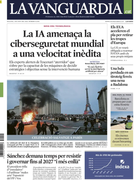 Cover of La Vanguardia (Catalonia - 1st edition)