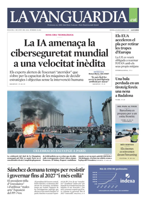 Cover of La Vanguardia (Catala)