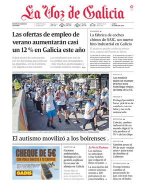 Cover of La Voz de Galicia (Barbanza)