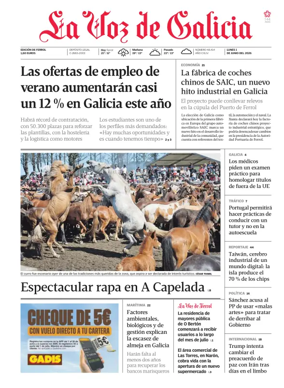 Cover of La Voz de Galicia (Ferrol)
