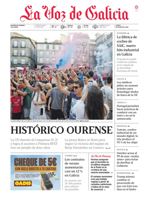 Cover of La Voz de Galicia (Ourense)