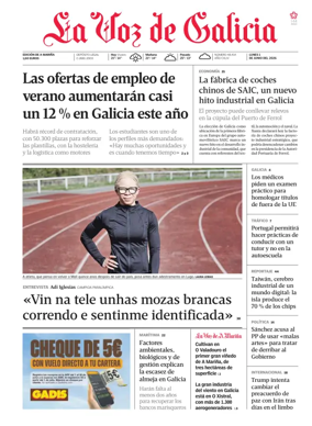 Cover of La Voz de Galicia (Viveiro)