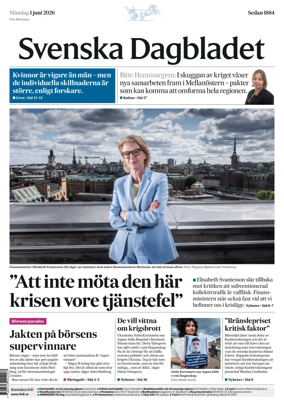 Cover of Svenska Dagbladet