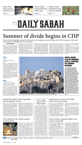 Cover of Daily Sabah (Turkey)