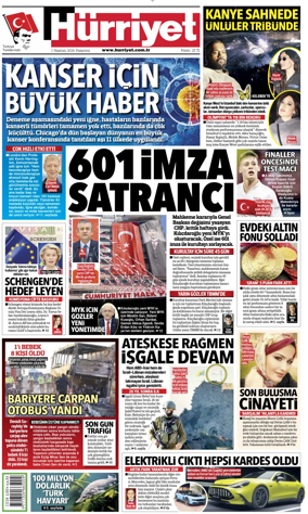 Cover of Hurriyet