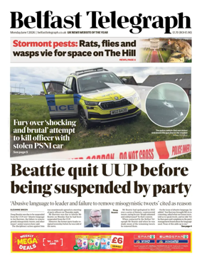 Cover of Belfast Telegraph