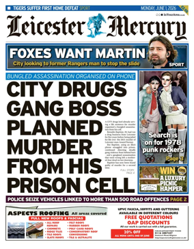 Cover of Leicester Mercury