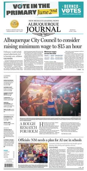 Cover of Albuquerque Journal