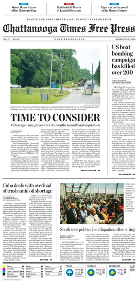 Cover of Chattanooga Times Free Press
