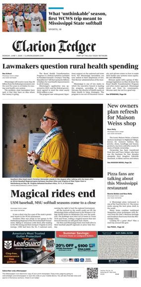 Cover of Clarion Ledger