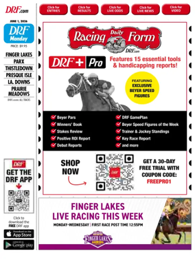 Cover of Daily Racing Form National Digital Edition