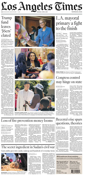 Cover of Los Angeles Times