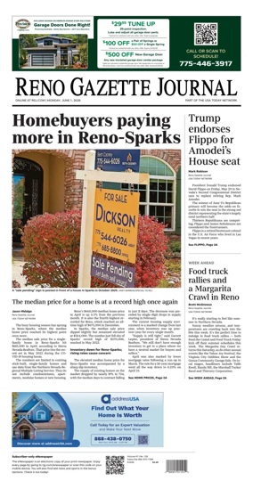 Cover of Reno Gazette Journal