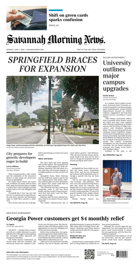 Cover of Savannah Morning News