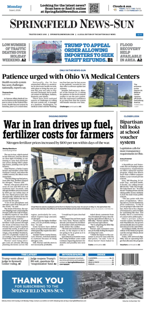 Cover of Springfield News-Sun
