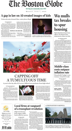 Cover of The Boston Globe