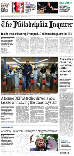 Cover of The Philadelphia Inquirer (South Jersey edition)