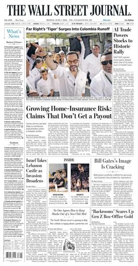 Cover of The Wall Street Journal