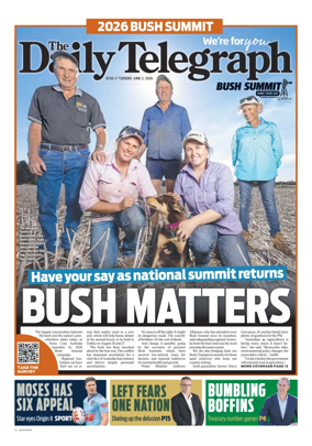 Cover of The Daily Telegraph (Sydney)