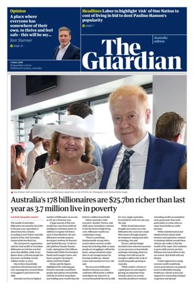Cover of The Guardian Australia