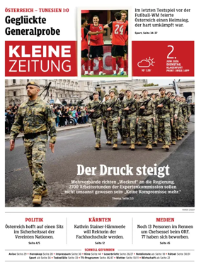 Cover of Kleine Zeitung Kaernten
