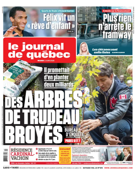 Cover of Le Journal de Quebec