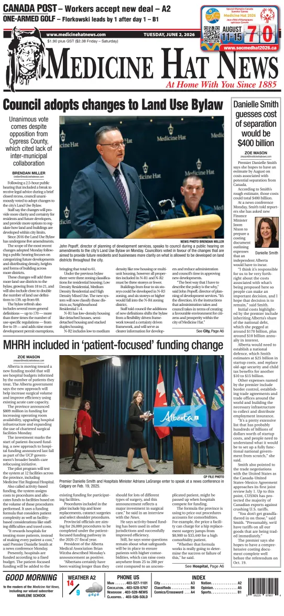 Cover of Medicine Hat News