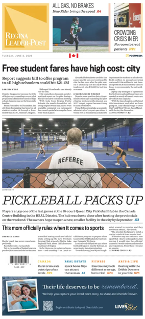 Cover of Regina Leader-Post