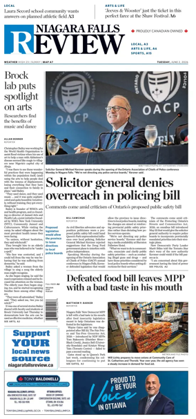 Cover of The Niagara Falls Review