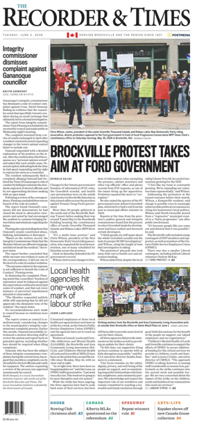Cover of The Recorder & Times (Brockville)