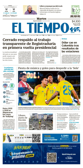 Cover of El Tiempo (Bogota)
