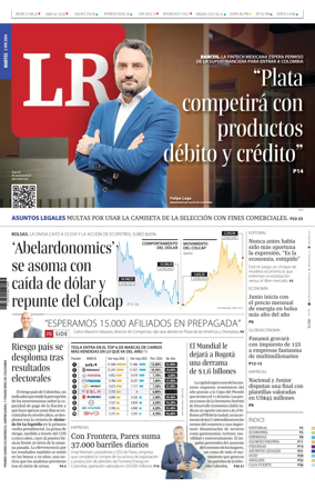 Cover of La Republica (Colombia)