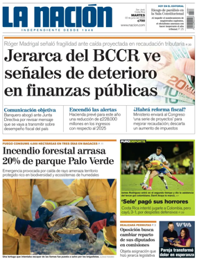 Cover of La Nacion (Costa Rica)