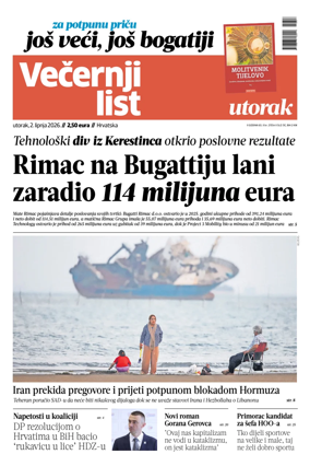 Cover of Vecernji list - Hrvatska