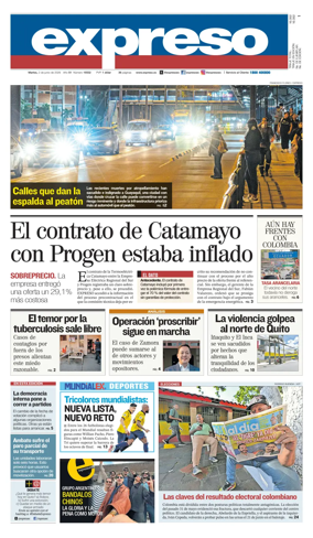 Cover of Diario Expreso