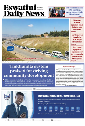 Cover of Eswatini Daily News