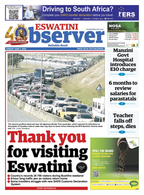 Cover of Eswatini Observer