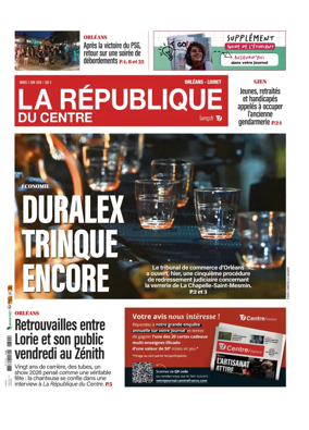Cover of La Republique du Centre (Orleans - Loiret))