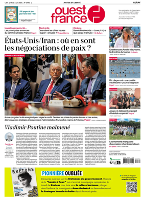 Cover of Ouest France (Auray)
