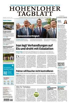 Cover of Hohenloher Tagblatt