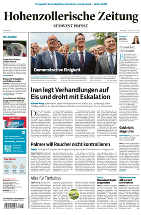 Cover of Hohenzollerische Zeitung